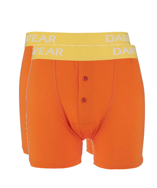 Heren 2 st bamboe Boxer Oranje